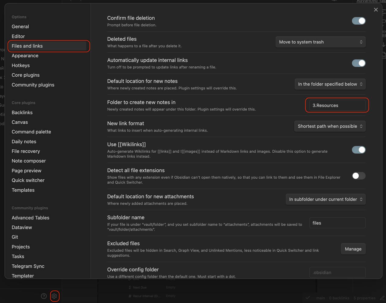 Отдельная страница для задач в Обсидиан 2
